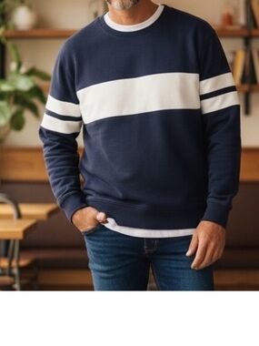 NWT J. Crew always navy stripe long sleeve tee